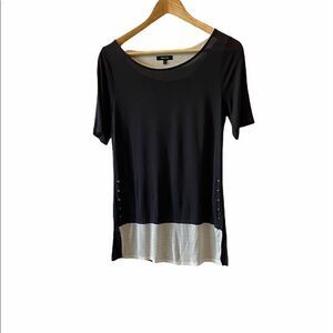 RW&CO Light Grey Button Detail Long Fit Loose Top